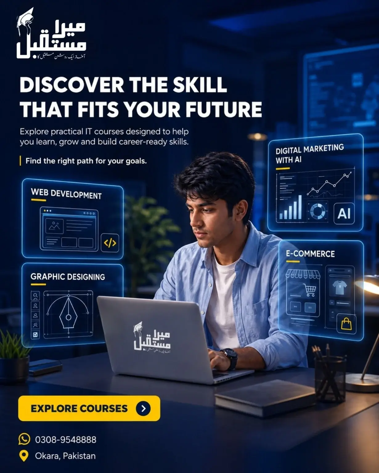 Concept advertisement encouraging students to discover a future-ready skill
