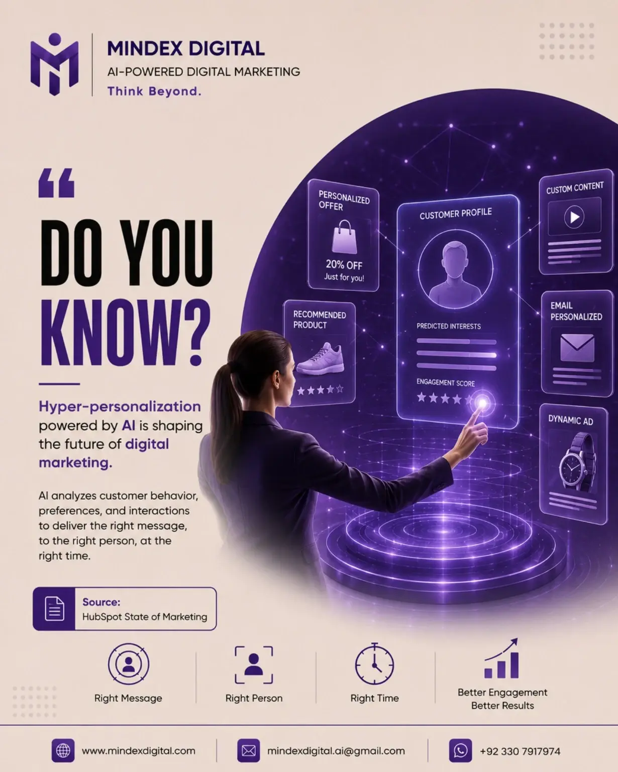 Mindex Digital educational creative about AI hyper-personalisation